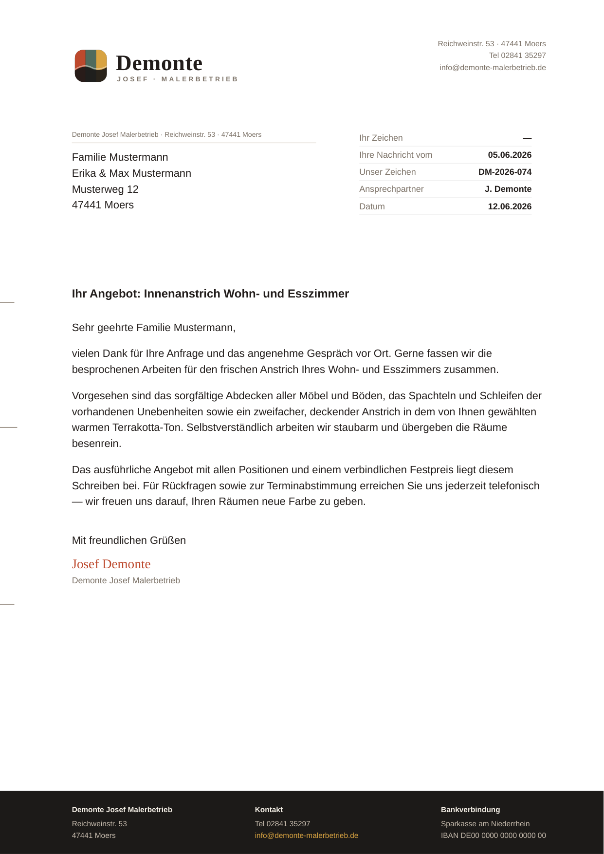 Briefbogen Vorschau